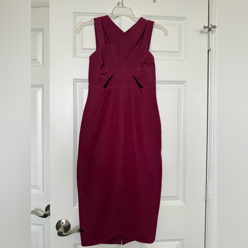 Stylestalker Deep Red Midi Dress